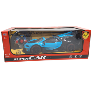  ماشین کنترلی بوگاتی آبی 1:12 Bugatti Style Blue RC Car-اسباب بازی